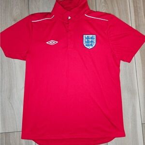 Umbro Red Polo Shirt with England Crest